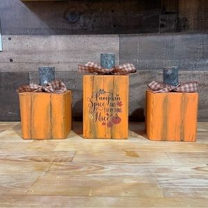 SET of 3 Rustic Pumpkins